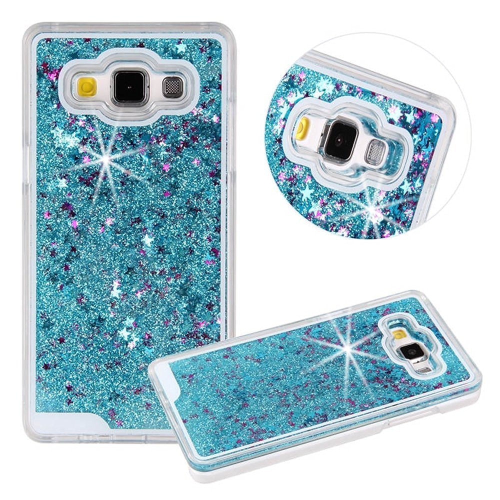 Samsung Galaxy J2 Flowing Liquid Bling Glitter Star Case Transparent Hard Back Cover For Galaxy J2 Gold Colour Amazon In Electronics