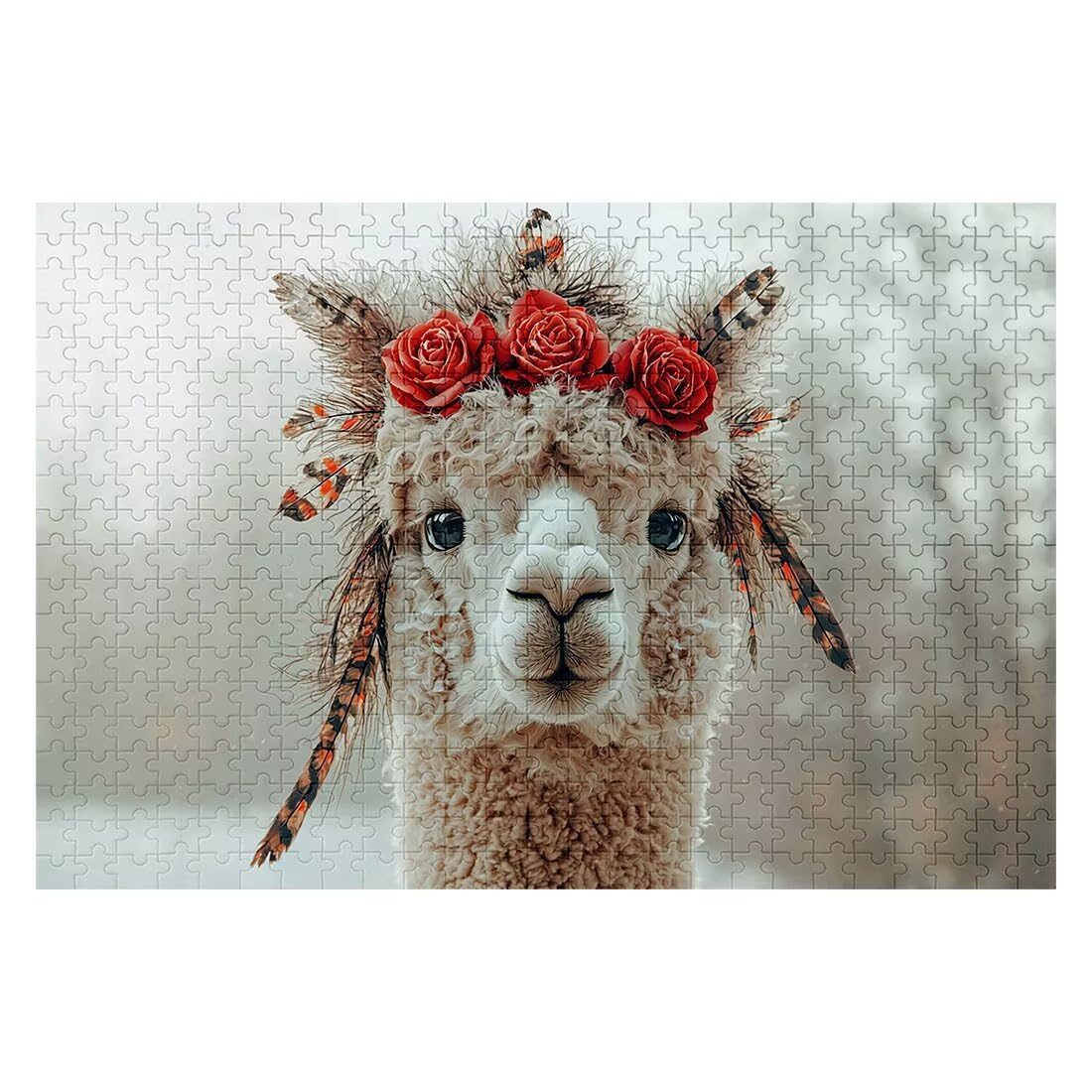 Puzzle 1500 sztuk Dorośli Zwierzęta Zestaw puzzli Alpaka dla dorosłych 87 x 57 cm, kolorowe, klasyczne Wyzwanie edukacyjne Superior Zabawki dla Mężczyzn Wyzwanie Zabawki Rodzinny Prezent Dekoracja