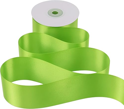 Vista 1073 de MEEDEE Orange Satin Ribbon - 1.5 inch Double Faced Satin Ribbon, 50 Yards - Neon Tangerine - For Christmas, Thanksgiving, Halloween, Weddings