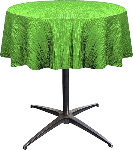 Keily & Megan Inc, redonda 100% poliéster, diseño de acordeón ligerotafetán triturado, pequeña superposición sin costuras, para mesa decorativa