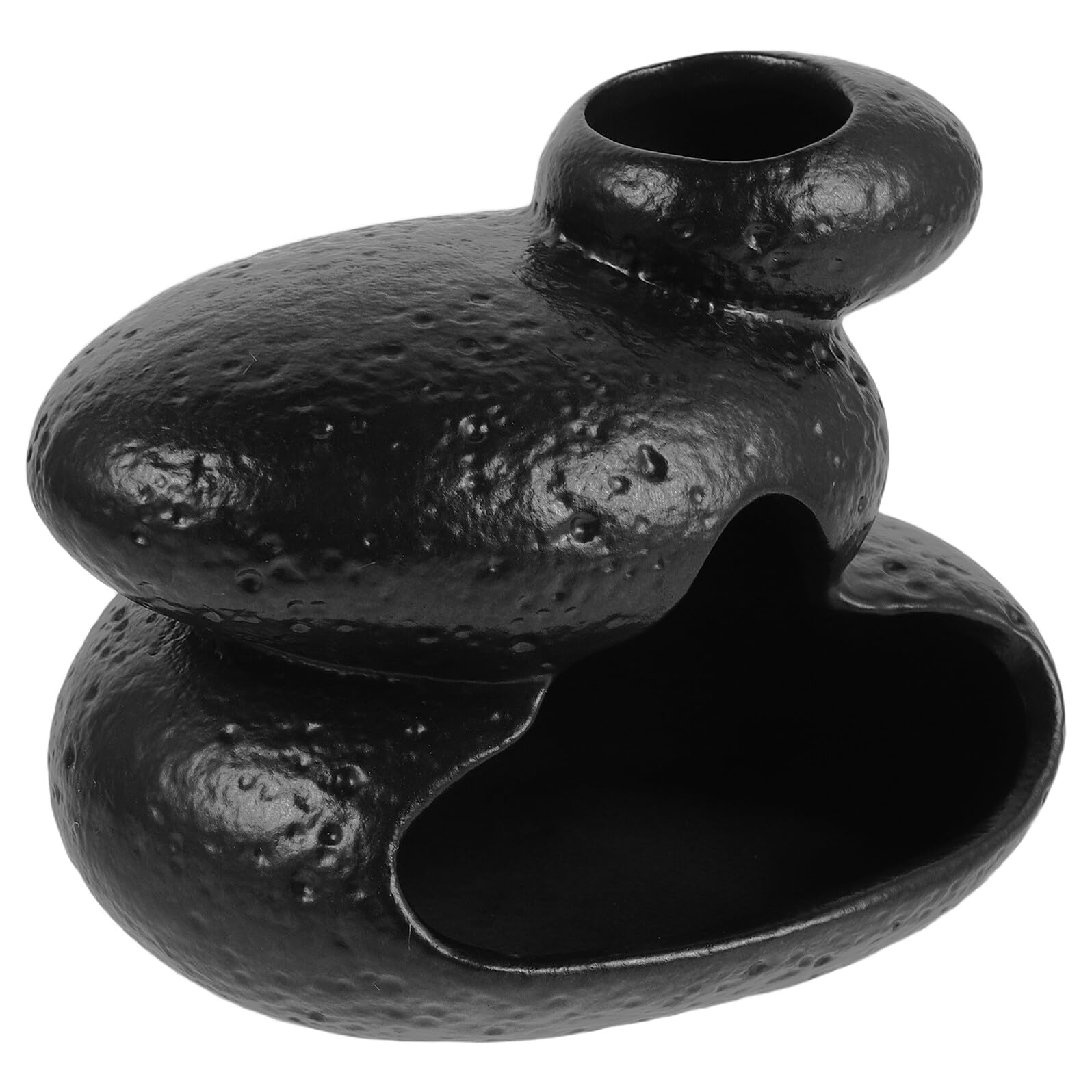 Brûleur de parfum en céramique Routebao porte-encens sauge et palo santo noir