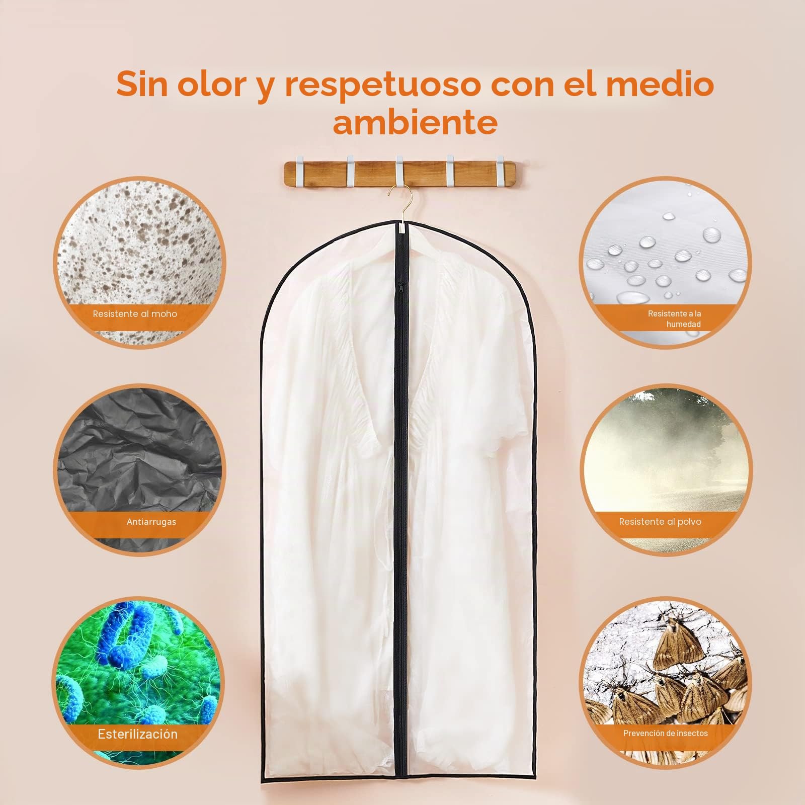 GoMaihe - Fundas de ropa de 12 piezas, protección excelente, bolsas de ropa, material profesional, diseño autónomo, tamaño adecuado, lavable a máquina, negro