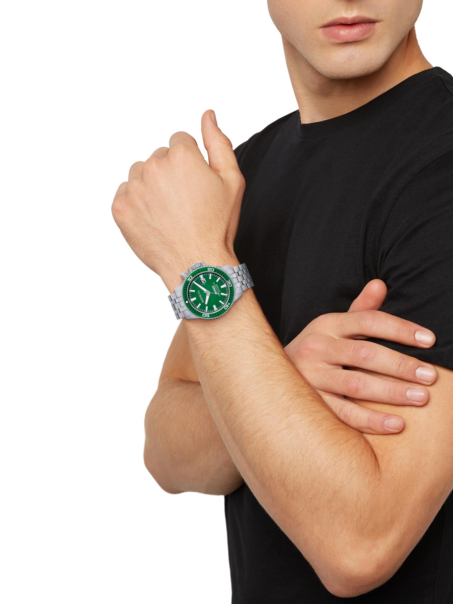 Breil, Collezione Manta P.R.O., Orologio Uomo, Cronografo Uomo in Acciaio, Movimento al Quarzo, Chiusura Diver Regolabile 14-21 cm, Fino a 6 Mesi di Carica, Resistente all'Acqua