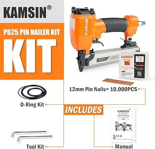 Miniatura 2 de P625 - Kit de clavador neumático sin cabeza de calibre 23 con clavos de pasador de 10,000 × 0.472in, longitud de pierna de 0.472-0.984in para