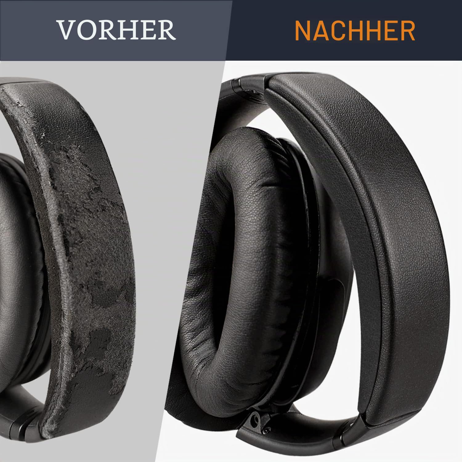 SOULWIT Ersatzset für Bose QC45/QC35/QC SE – Schwarz