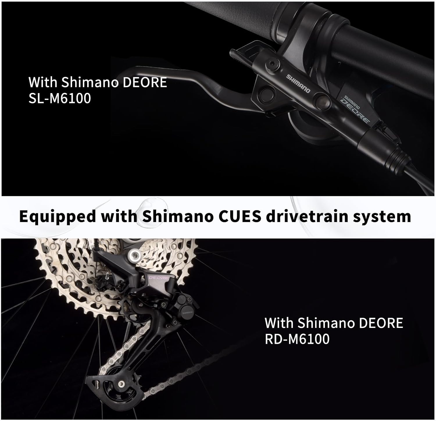 SAVADECK Carbon Fiber Mountain Bike with Shimano Deore M6100 12-Speed, MTB Bicycle with Hydraulic Disc Brakes
