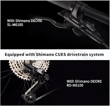 SAVADECK Lantop 612 Plus Carbon Fiber Mountain Bike with Shimano Deore M6100 12-Speed, MTB Bicycle with Hydraulic Disc Brakes