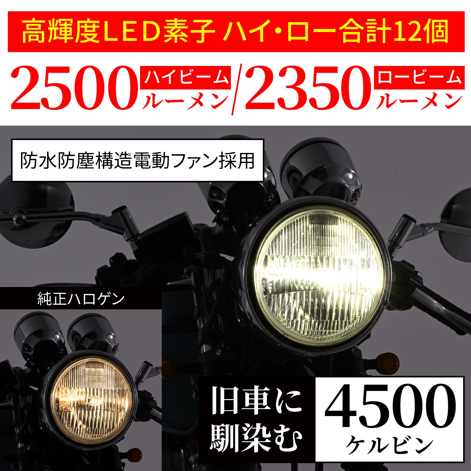FTP サイズ L Amazon.co.jp: デイトナ(Daytona) H4 LED ヘッドライト バイク 2500