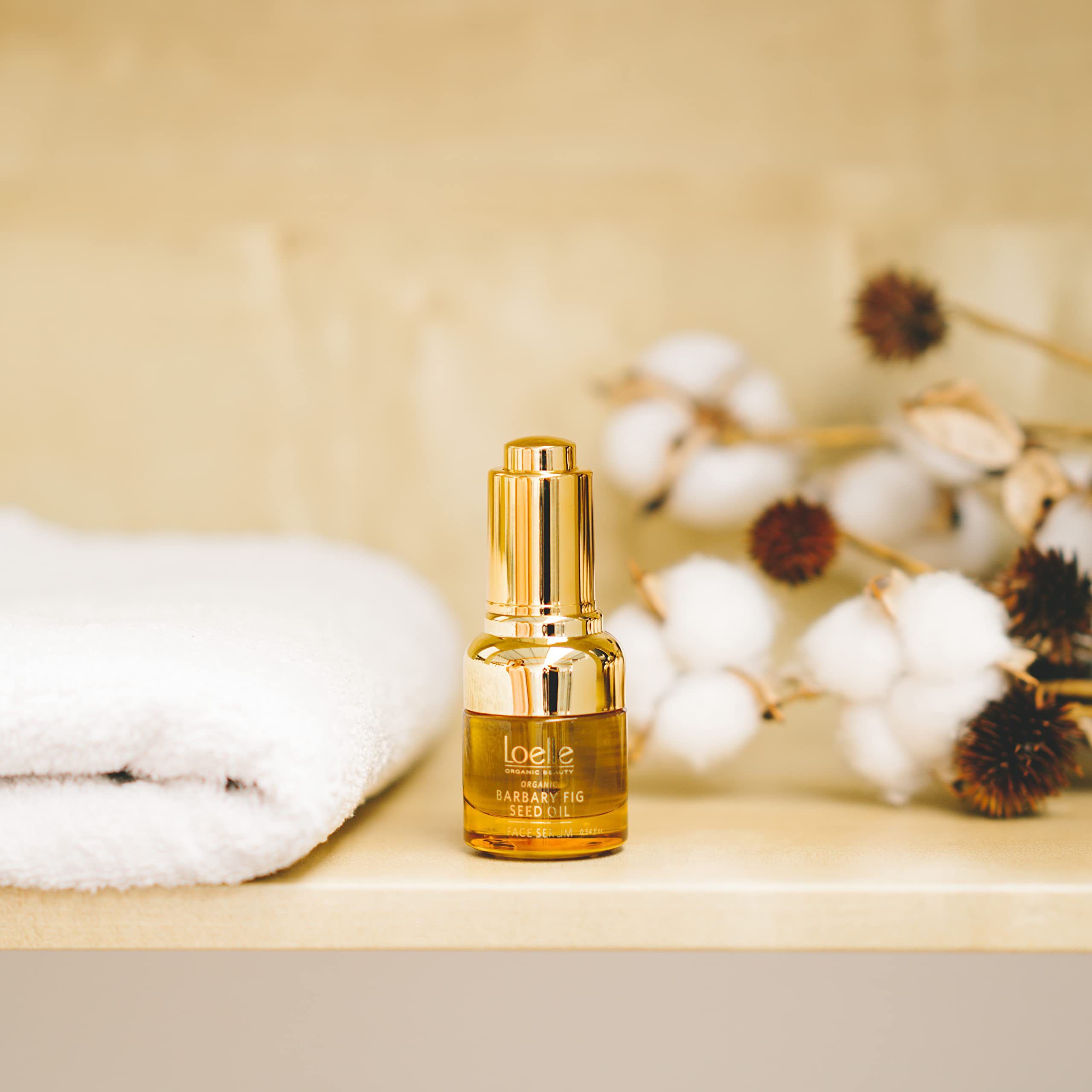 Loelle - Aceite de Semilla de Higo Chumbo Puro para Cara y Ojos - Suero Antiarrugas con Vitamina E y Ácido Linoleico - Antiojeras - Aceites Faciales - Colectado a Mano en Marruecos (16ml)