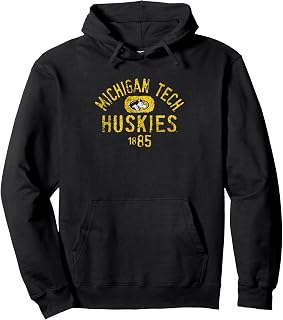 Michigan Tech Huskies Vintage 1885 Logo Officially Licensed Pullover Hoodie