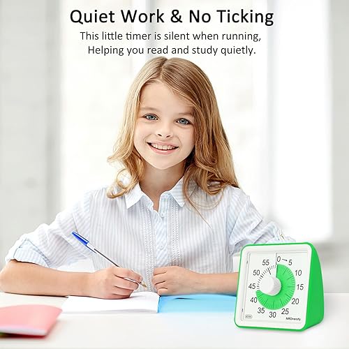Miniatura 4 de Temporizador visual para niños y adultos, temporizador de cuenta regresiva de 60 minutos con operación silenciosa y herramienta de gestión del