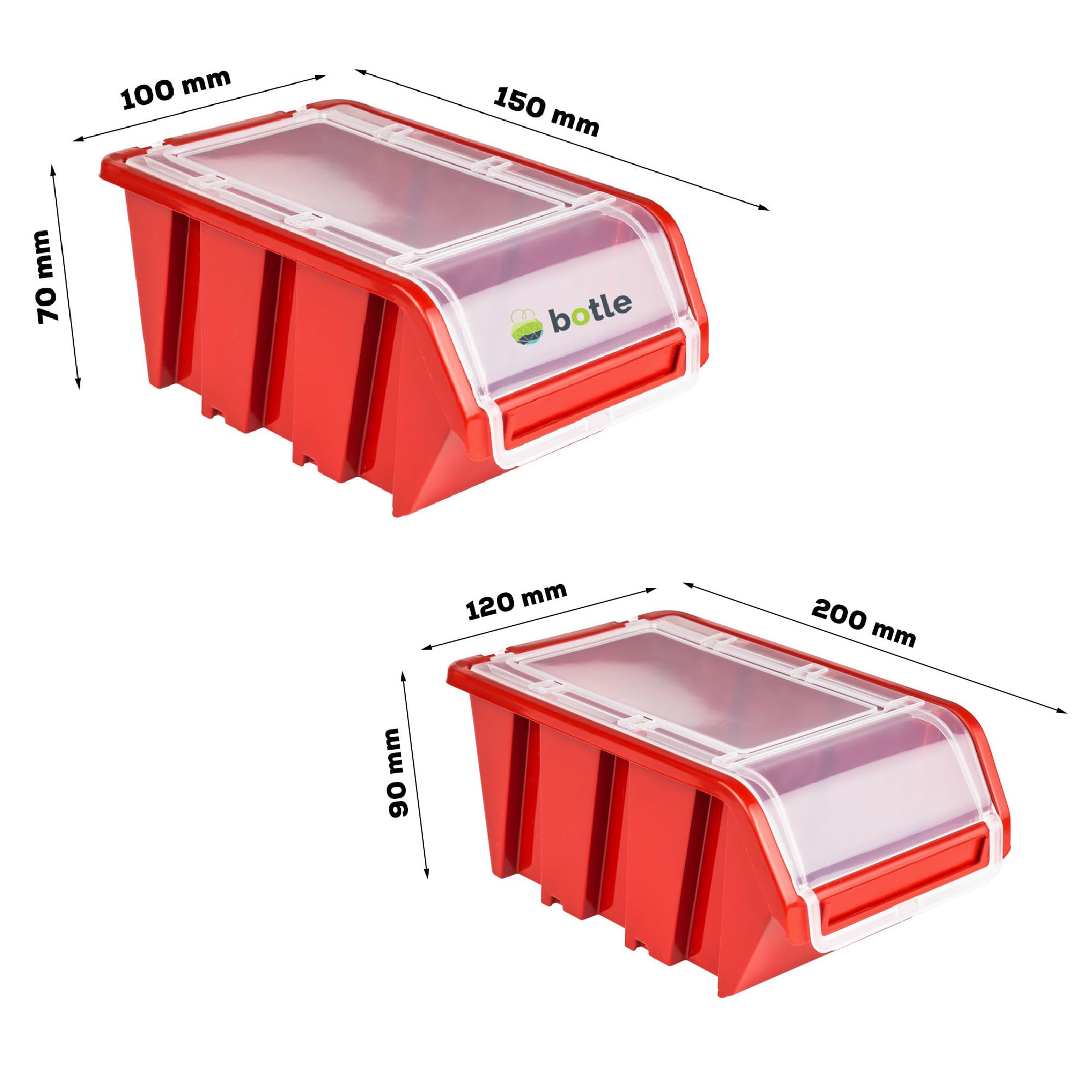 System magazynowy, regał ścienny, 1200 x 800 mm, 56 szt. pudełko, pudełka do układania w stos, pudełka do przechowywania, pudełko z pokrywką, bardzo mocne płyty ścienne, regał z możliwością