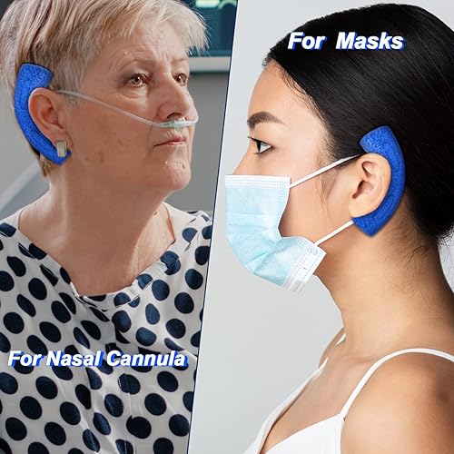 Miniatura 6 de Boao 20 almohadillas nasales de cánula para los oídos, almohadillas de oxígeno suave, cojín de tubo de oxígeno, envoltura de cánula cómoda,