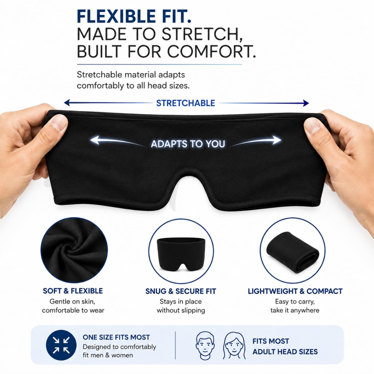 Migraine Relief Cap for Headache, Cooling Compression Head Wrap for Relaxation, Stretchable Full Head Cover for Tension & Sinus Comfort, Reusable Headache Relief Cap for Men & Women (Pack Of 1) — Amazon image 3