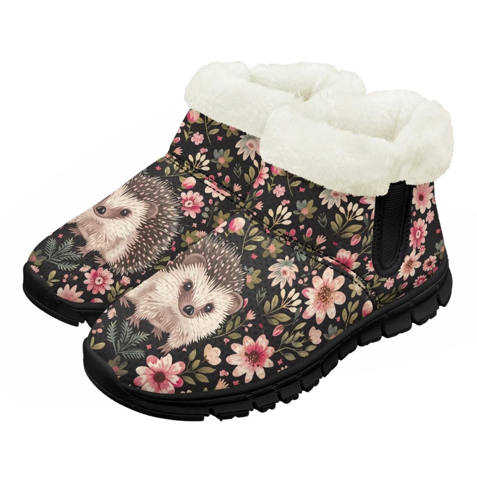 Boy Girl Snow Boots Short Winter Warm Booties Nonslip Lightweight Outdoor Walking Shoes for Cold Weather