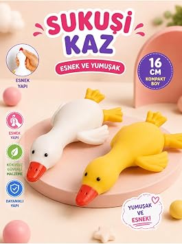 Sevİmlİ Kaz Uzun SukuŞİ Squishy Stres OyuncaĞi YumuŞak Oyuncak 16 Cm
