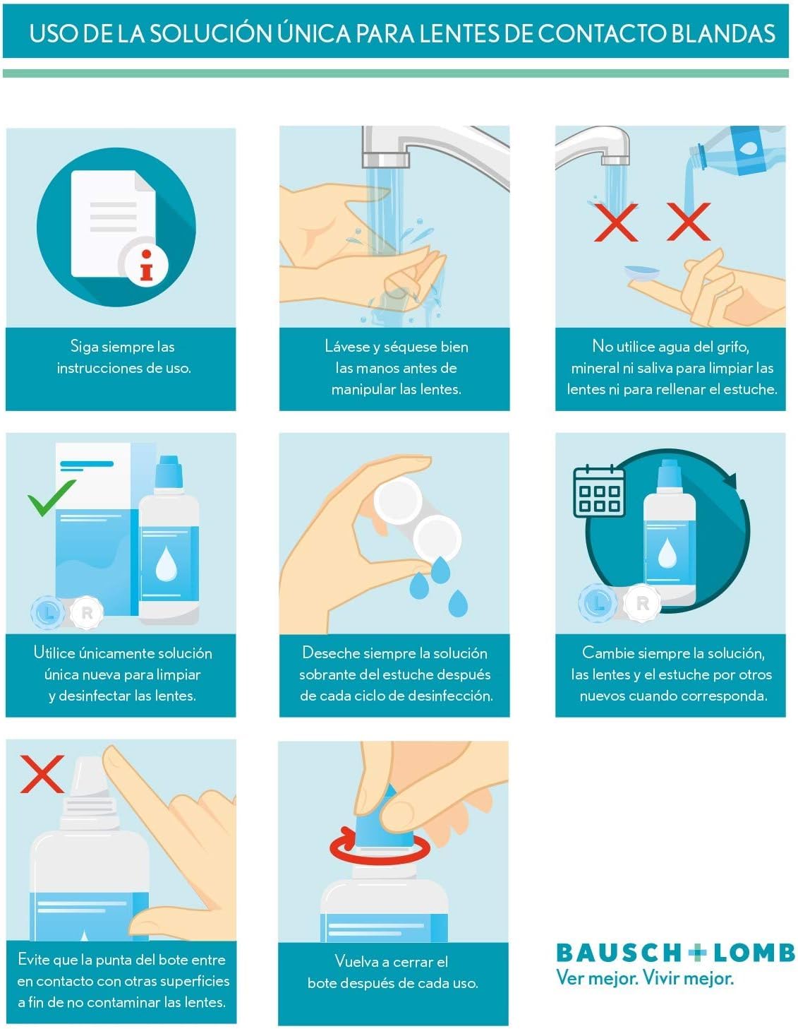 Biotrue Bausch + Lomb Solución Única 300ml + 180ml gratis para lentes de contacto blandas