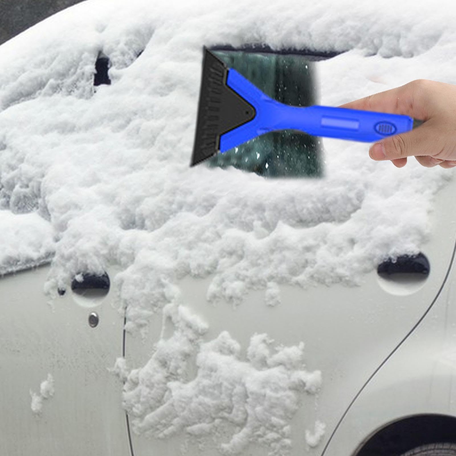 Samochodowa skrobaczka do śniegu, zimowa szczotka do odśnieżania | automatyczna szczotka do śniegu, obracająca się o 360 stopni, narzędzie do usuwania śniegu do pojazdów, szczotka do odśnieżan