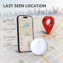 tag8 GPS Smart Tracker for Android Devices Only, Anti-Lost GPS Locator with App Control, Key Finder, Wallet & Pet Tracker, Wireless Tag with Sound Alert and Location History - White gallery image