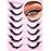 Fox Eyelashes False Lashes Dramatic Faux Mink Lashes Wispy 18mm Long Angel Wing Eyelash Lift Fake Eye Lashes Pack 7 Pairs