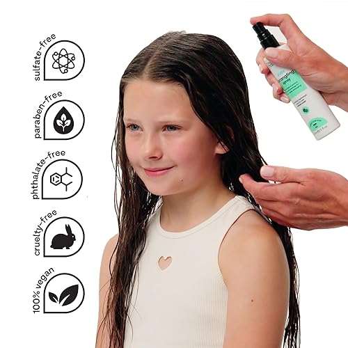 Miniatura 5 de TANGLE TEEZER Spray desenredante de cabello y cepillo desenredante definitivo, con spray sin sulfato y mini cepillo rosa milenario, para todo tipo