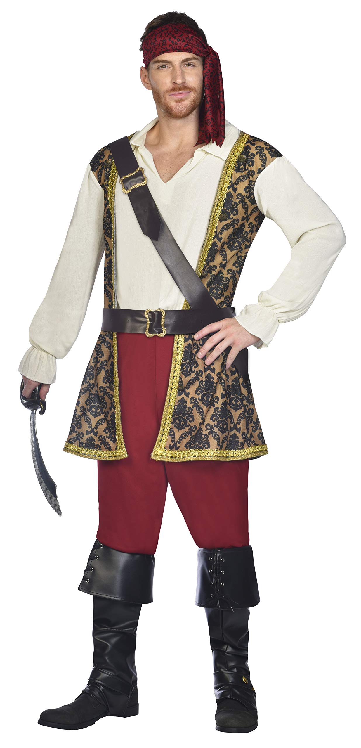 amscan !!SIZE DETAILS MISSING - (PKT) (9910749) Adult Mens High Seas Pirate Costume (Small)