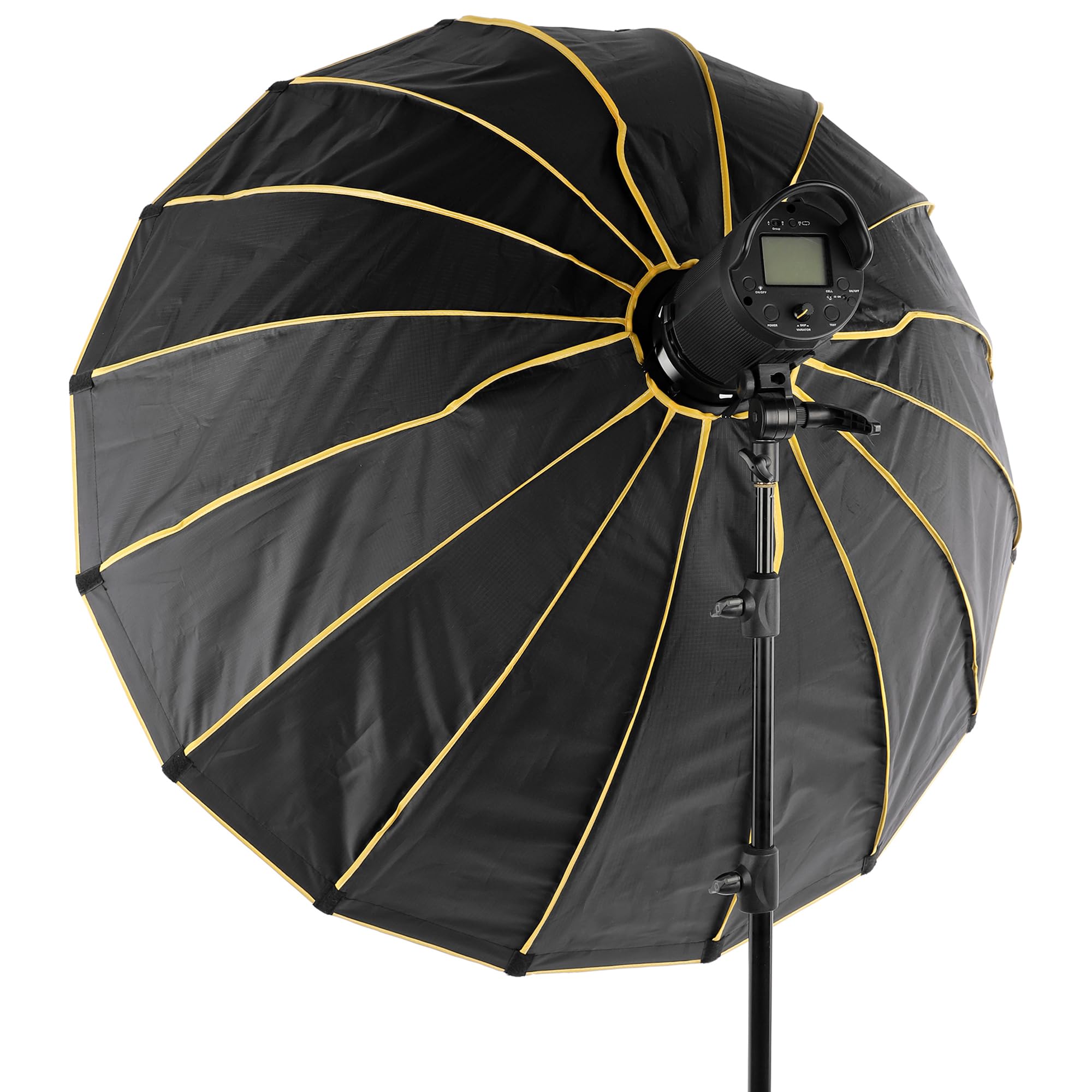 Deep Paraboliczny parasol softbox 120 cm z kratką o strukturze plastra miodu i torbą do przenoszenia