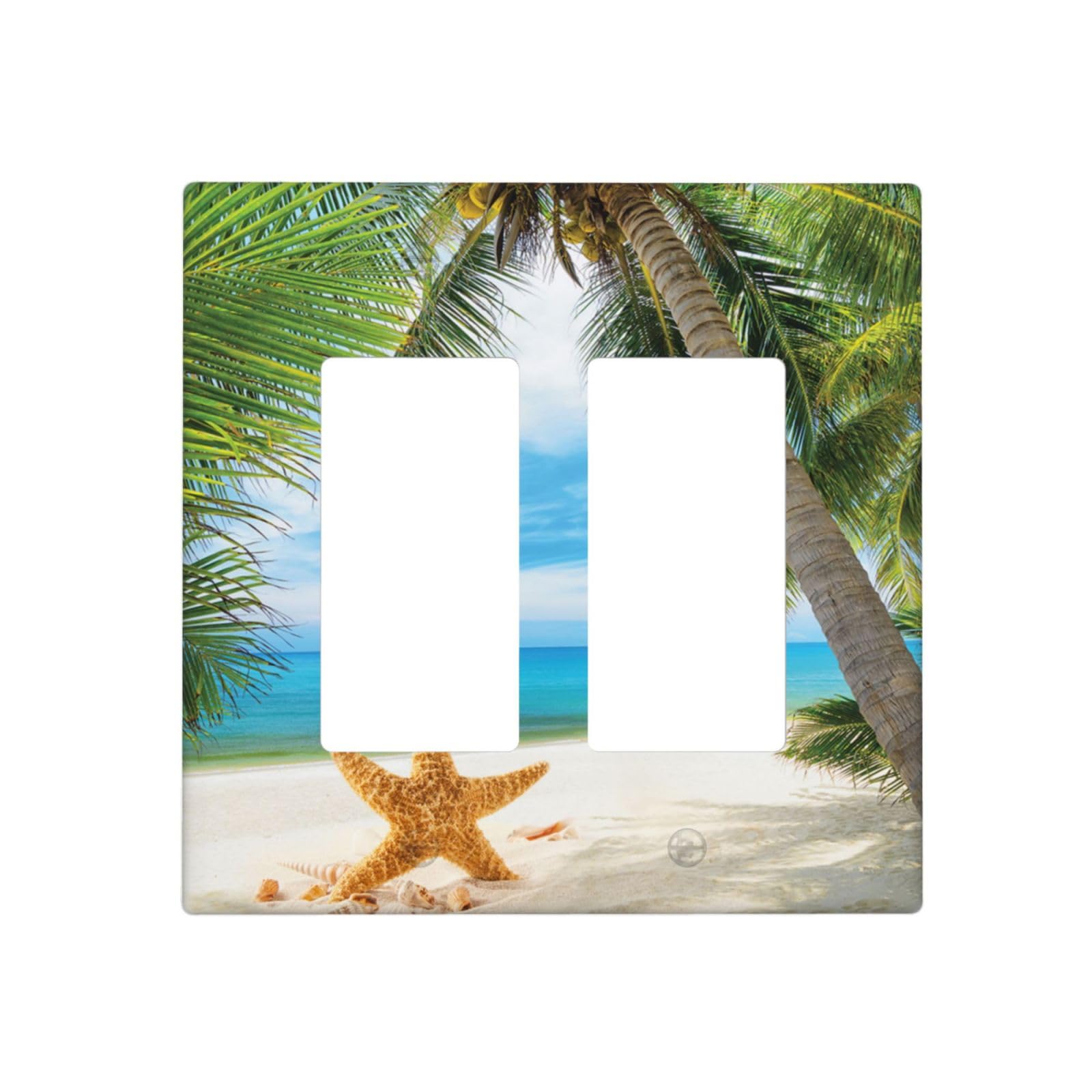 Embellecedor de interruptor doble para decorar un salón de verano tropical