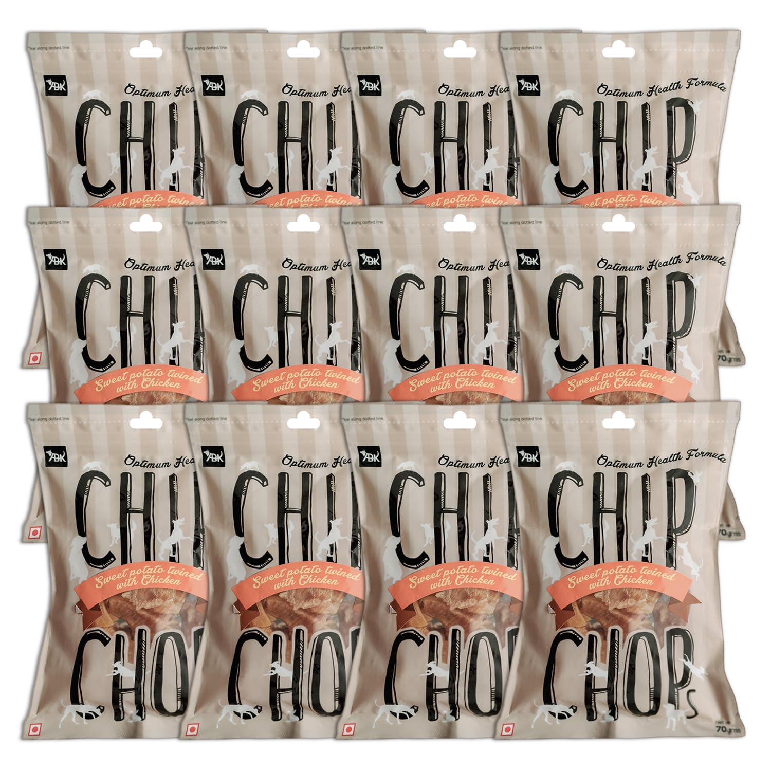 Chip Chops Sweet Potato Chicken Dog Treat High in Protein, Nutritional and Healthy Dog Snacks with Multi-Pack (Pack of 12) - 840g (B07R6S4NZ9) Amazon Price History, Amazon Price Tracker