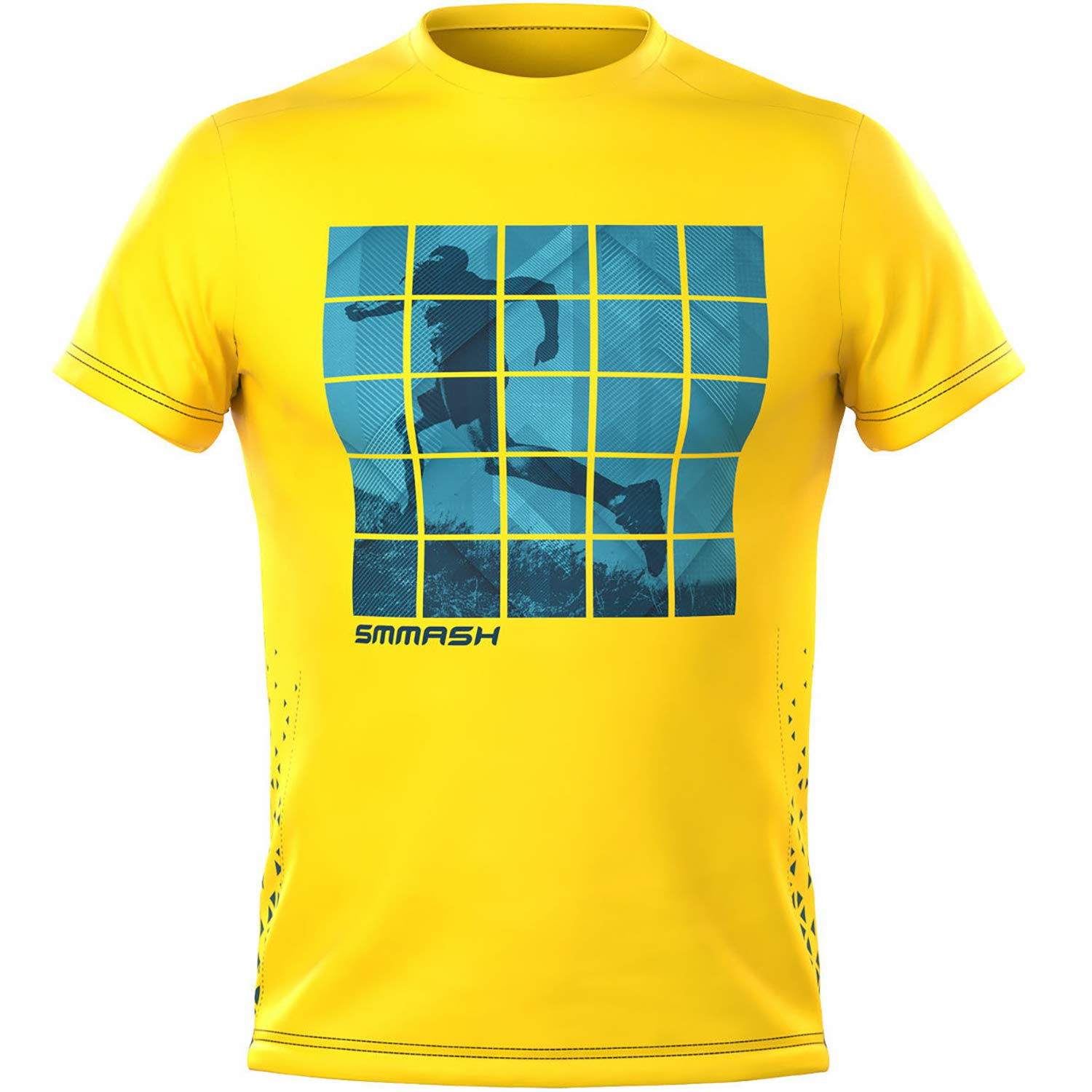 SMMASH Runner Profesionalmente Camiseta de Running para Hombre Manga Corta, Compresión Corriendo Camiseta, Ocr, Outdoor, Material Transpirable y Antibacteriano, (L)