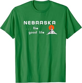 Nebraska The Good Life Vintage Road Sign T-Shirt