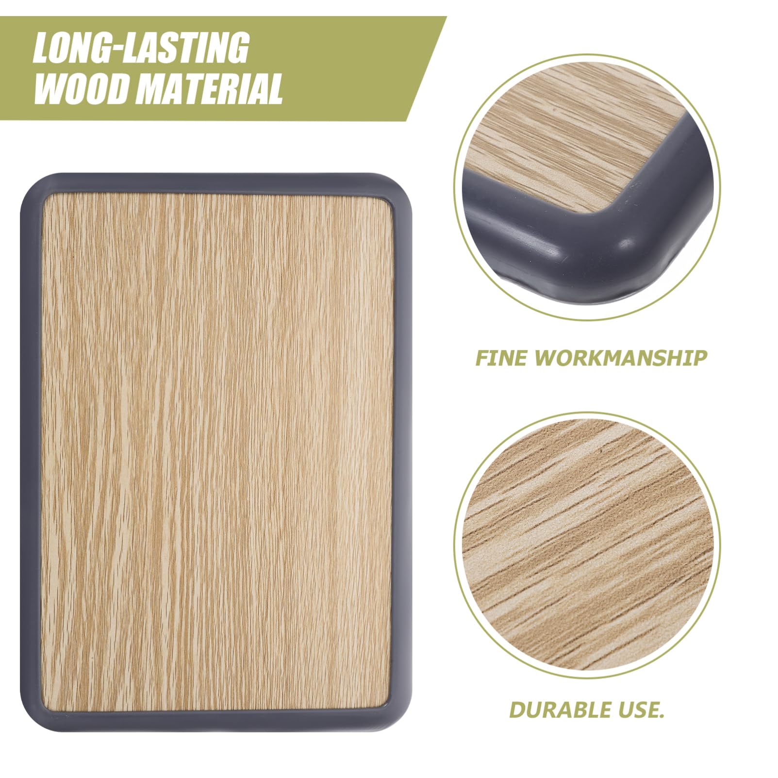 TOPPERFUN Solid Wood Small Square Stool Seat Replacement Easy Clean Wood Stool Home Decor Accessory