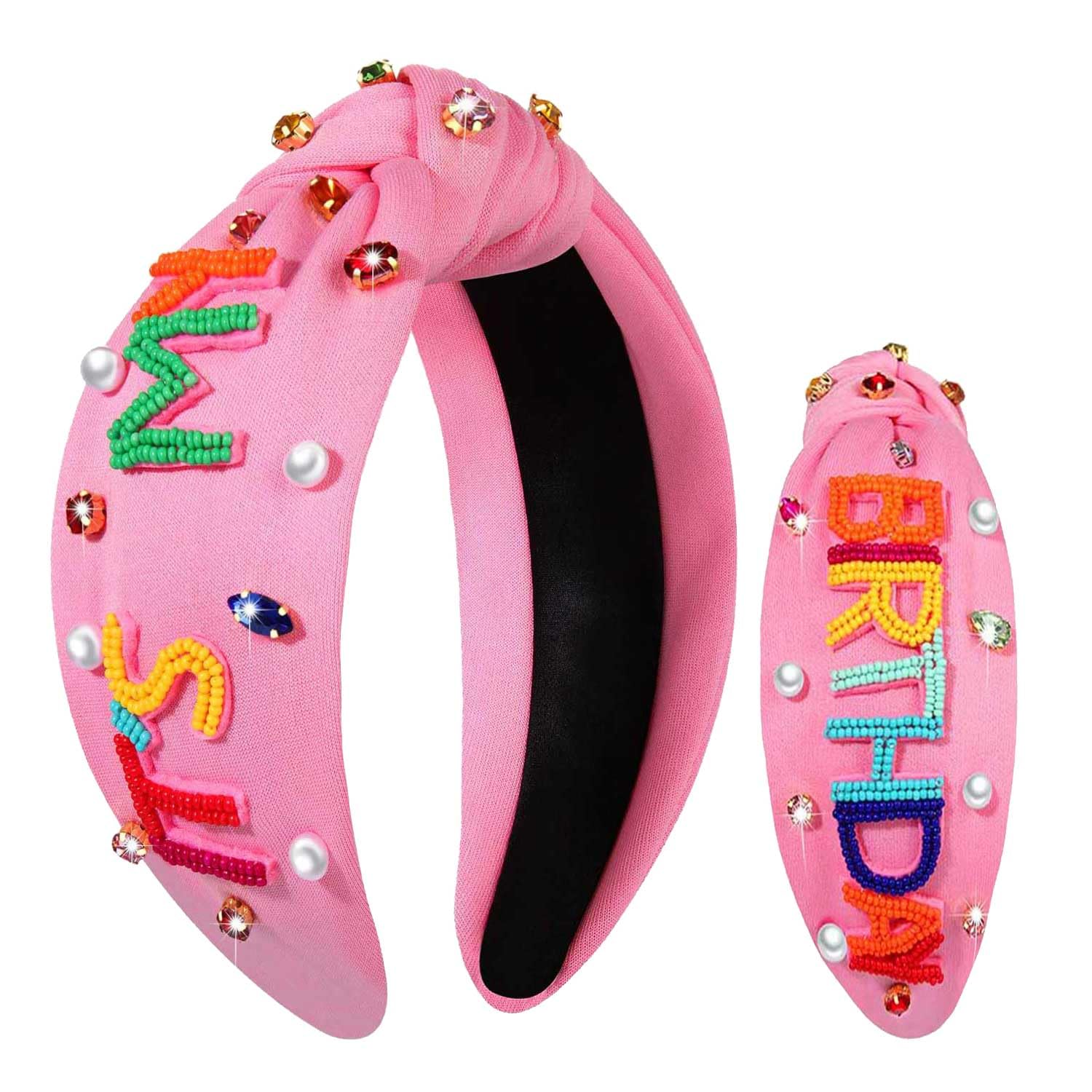 Amazon.com : YAHPERN Birthday Headband for Women Beaded It