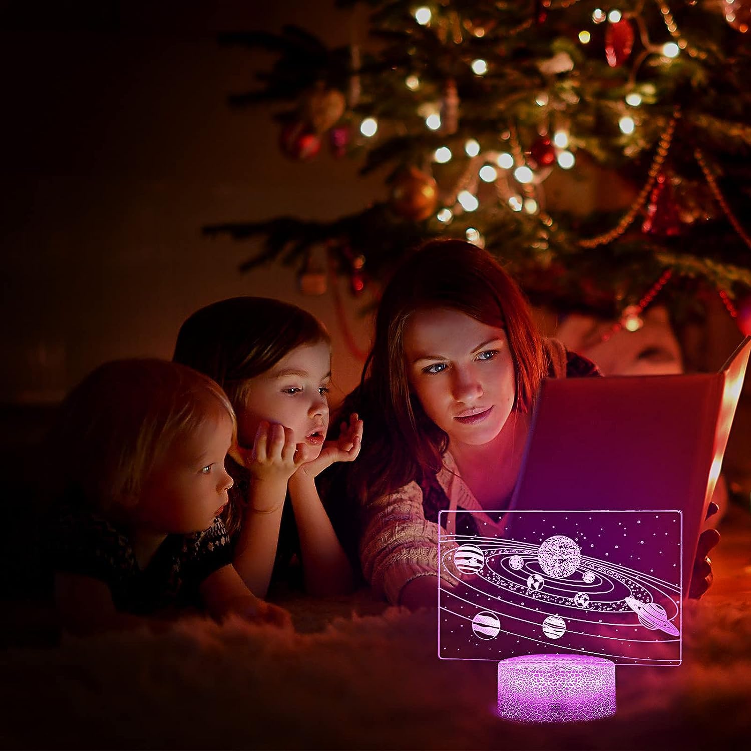 HPBN8 3D Sonnensystem Lampe – LED-Nachtlicht Mit Fernbedienung, 7/16 Farben, USB-Betrieb