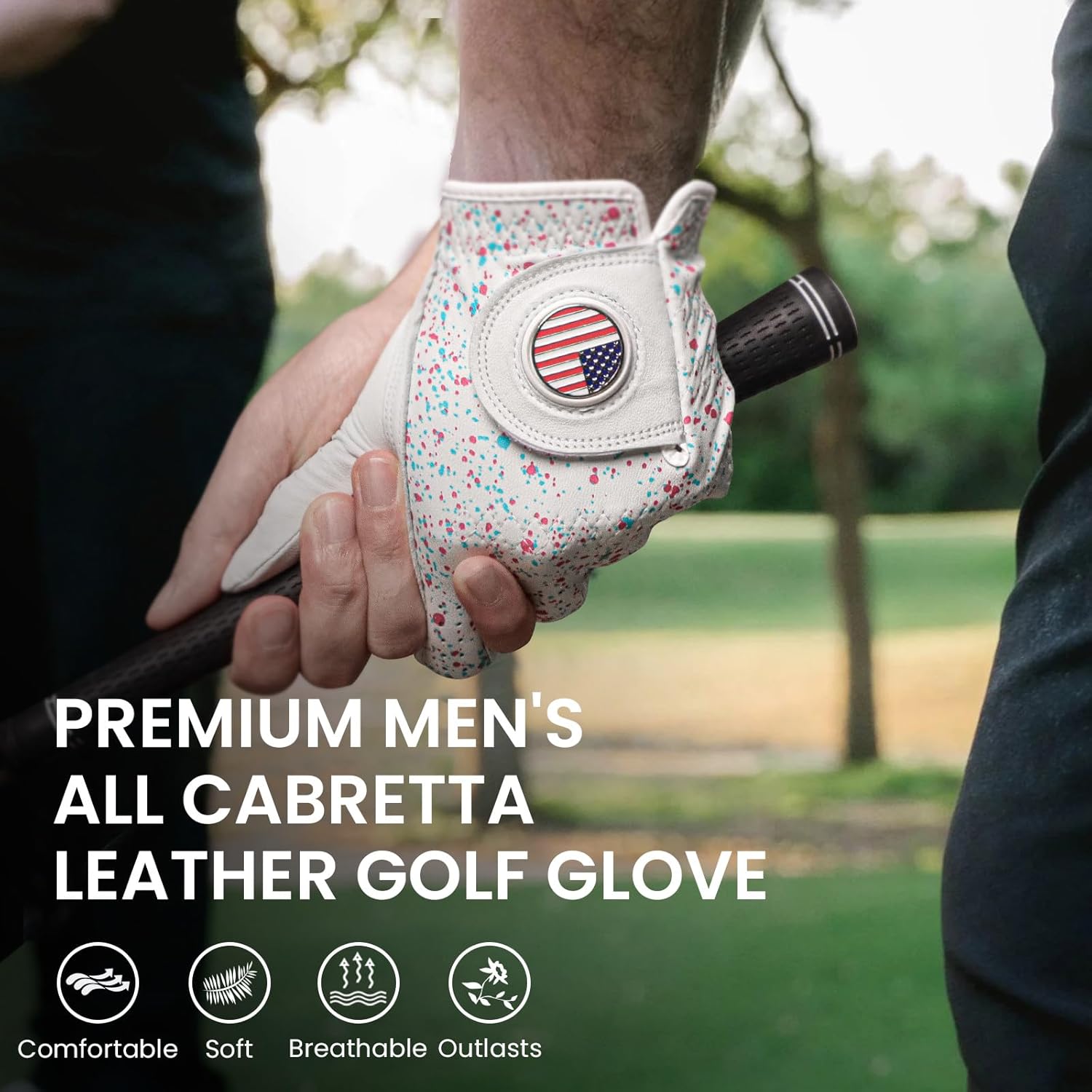 FINGER TEN Cabretta Leather Golf Gloves for Men Value 2 Pack, Premium Stylish & Comfortable Left Hand Gloves with Ball Markers for Right-Handed Golfers, Enhanced Grip & Breathability - Image 7