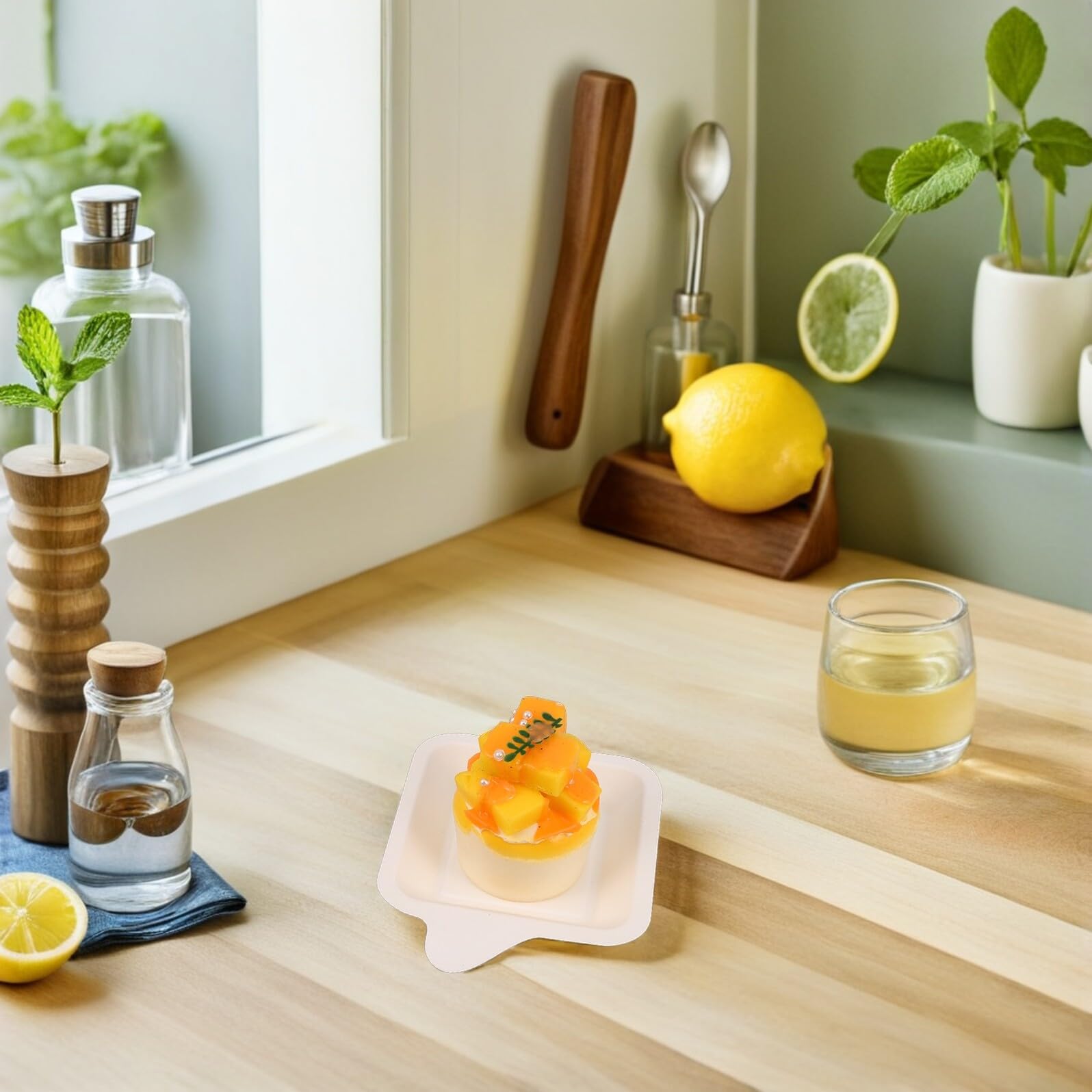GANAZONO 100pezzi Piatti Quadrati di Carta Resistenti per Feste Piccoli Piatti di Carta per Dessert e Compleanni Vassoi per Barbecue e Feste all Aperto