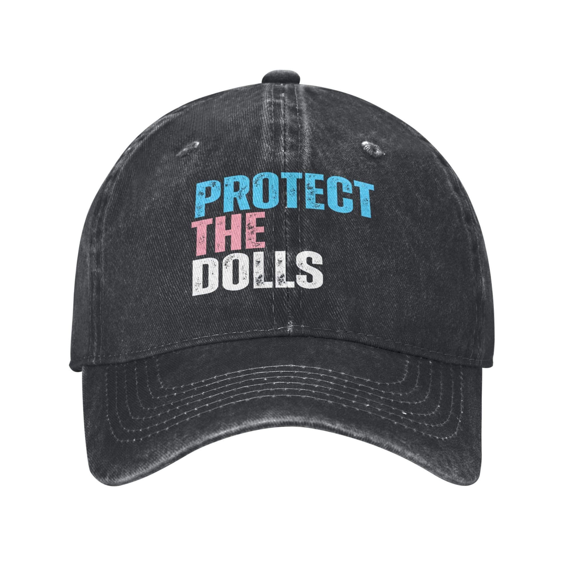 Melbrakin Unisex Black Protect The Dolls Hat Vintage Baseball Caps