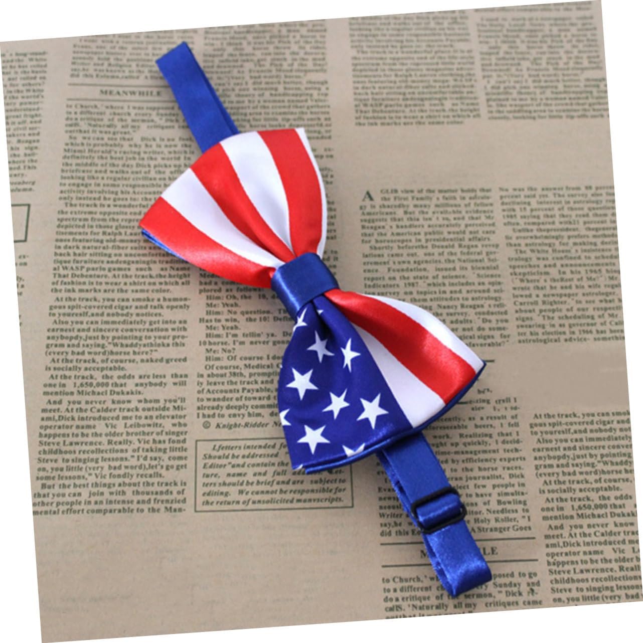 2pcs American Flag Bowtie for Men Stylish Pre-tied Neckwear Durable for Parties and Festivals Eye-catching Patriotic Accessory