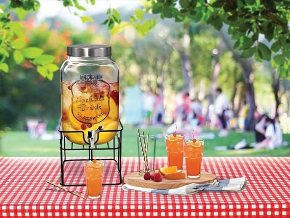 Homecart Table Top Manual Water Dispenser, 5 L with Air Tight Lid and Stand