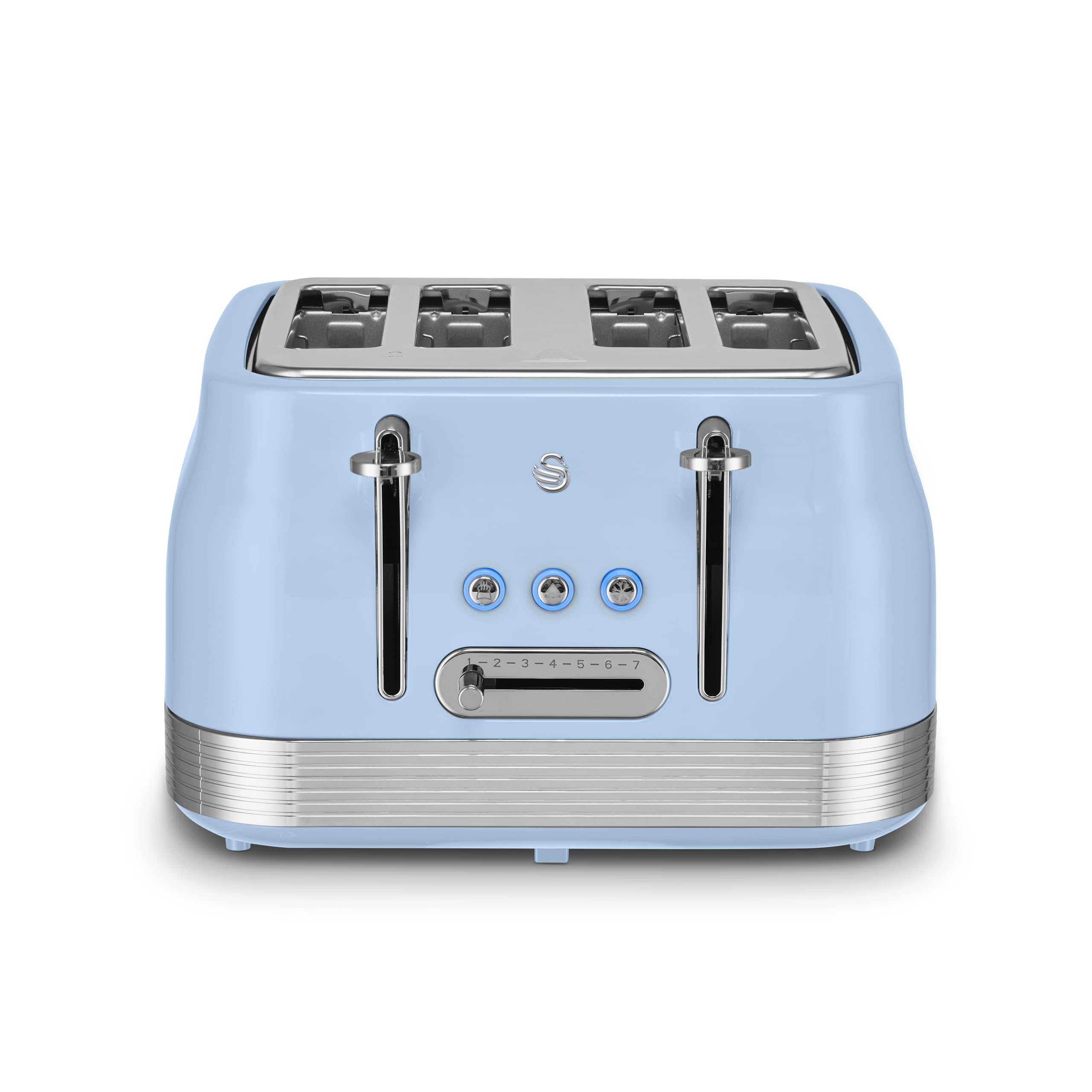 Swan Blue Retro Revive 4 Slice Toaster