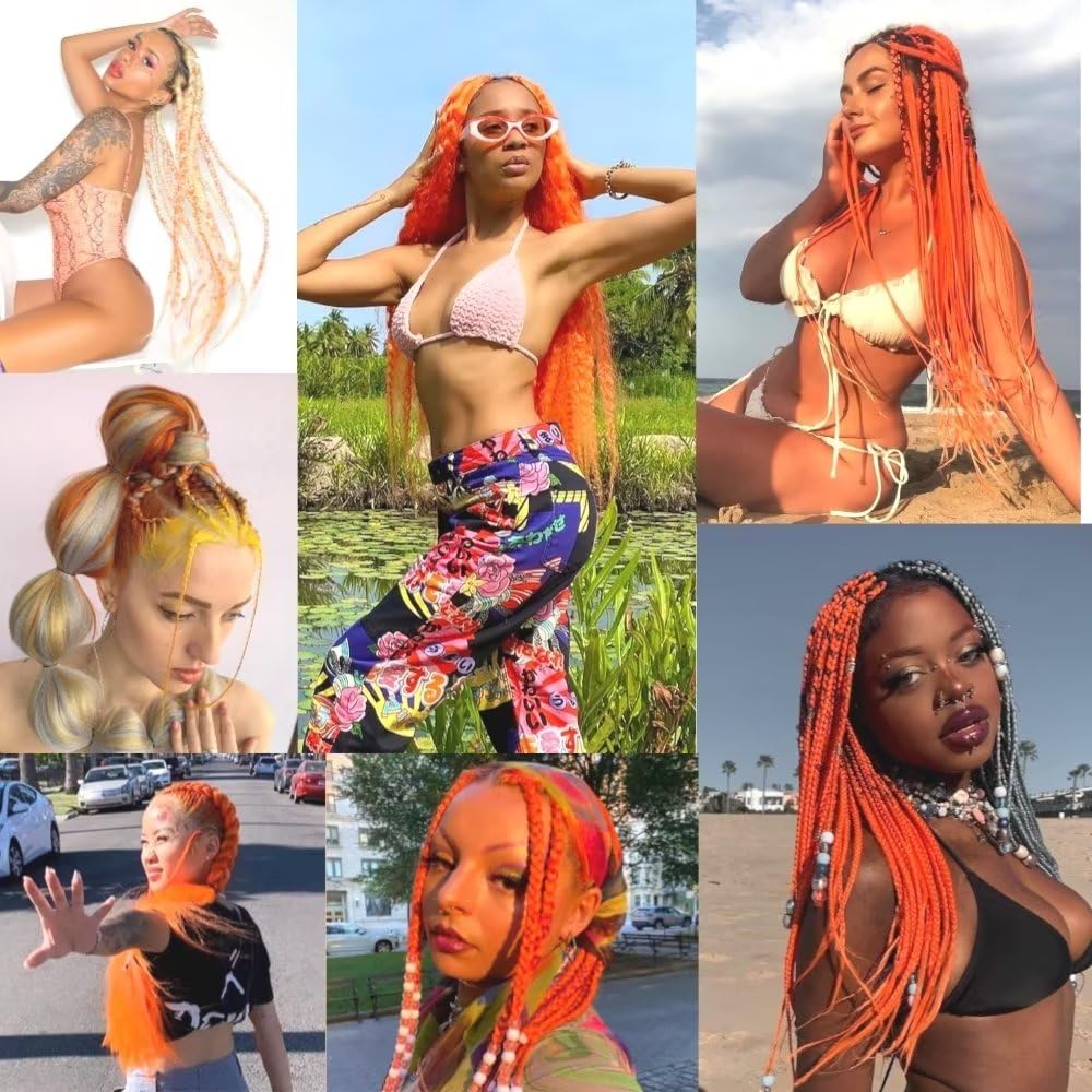 YDDM Capelli Per Treccine Africane Morado Extension Treccine Texture Yaki Easy Install per Principianti 32 Pollici 3 Pezzi Capelli Leggeri e Naturali per Box Braids, Twist e Crochet — view 212