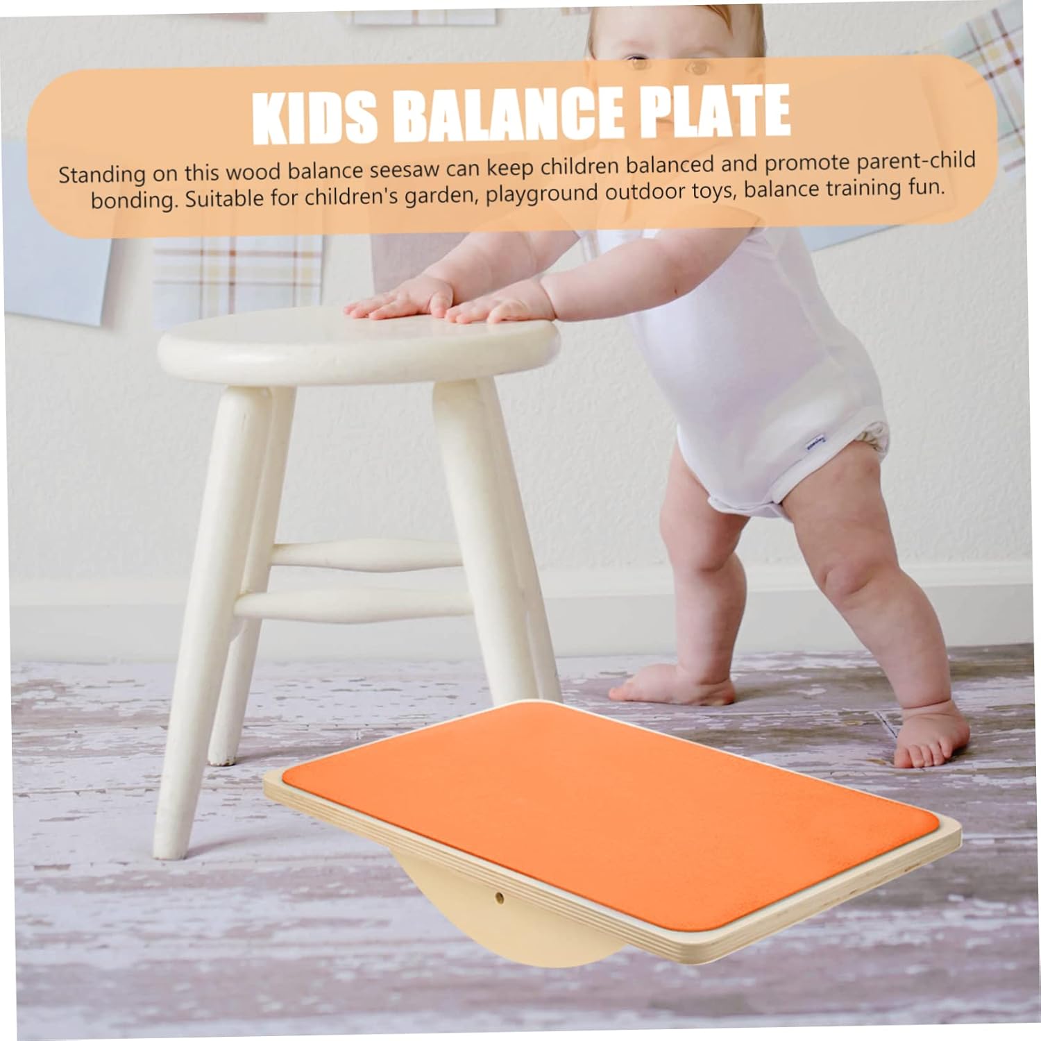 Wooden Balance Plate Balancing for Coordination and Fitness Engaging Seesaw Plaything for Outdoor Fun
