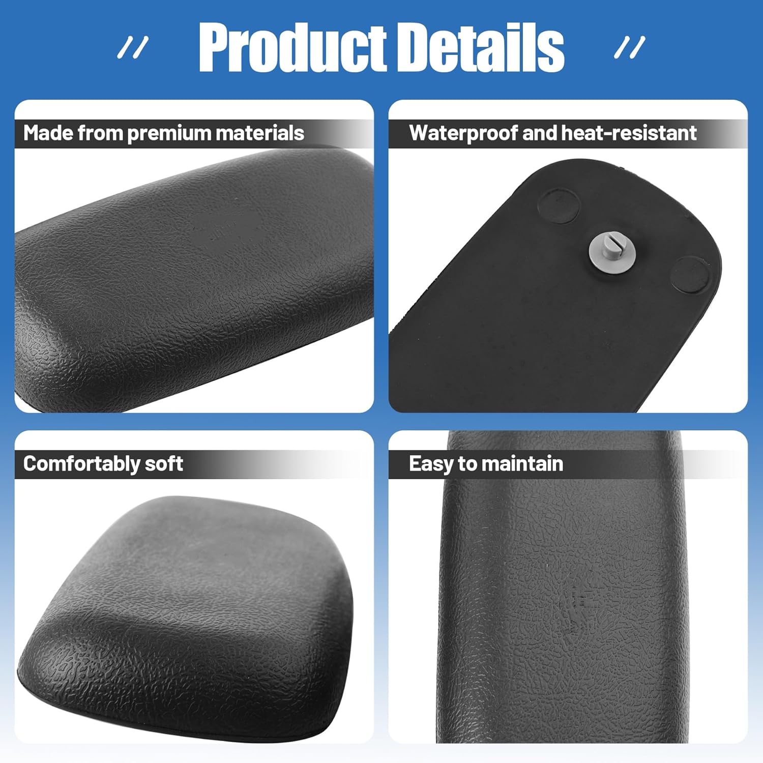 2 Pack Hot Tub Headrest Generic Charcoal Grey Flat Pillow Compatible with Master Spas Pillow Starting in 2009 Replace for HTCP8-05-0094 / X540720 / MASX540720