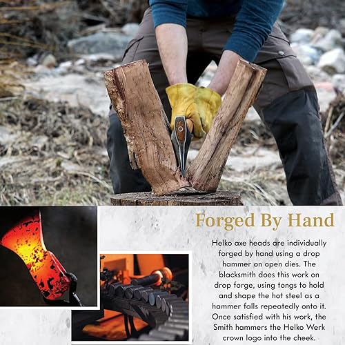 Miniatura 6 de 1844 Helko Werk Germany Colección Axe - Juego de 3 ejes de división tradicionales - Sajón, Spaltaxt, Mini Spalter