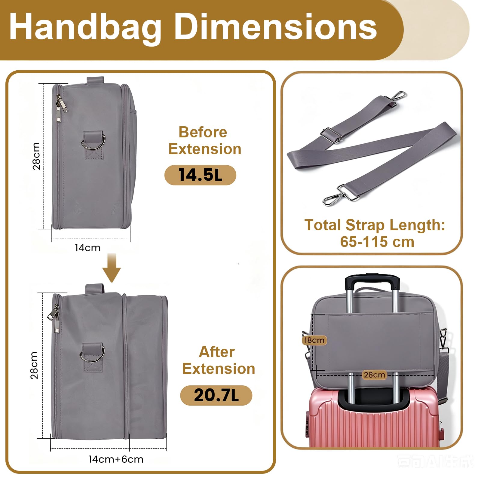 Packing Cubes - Organizer per valigie, 16 pezzi, grandi borse per bagagli, viaggi in famiglia, conservazione a casa (16, grigio chiaro)