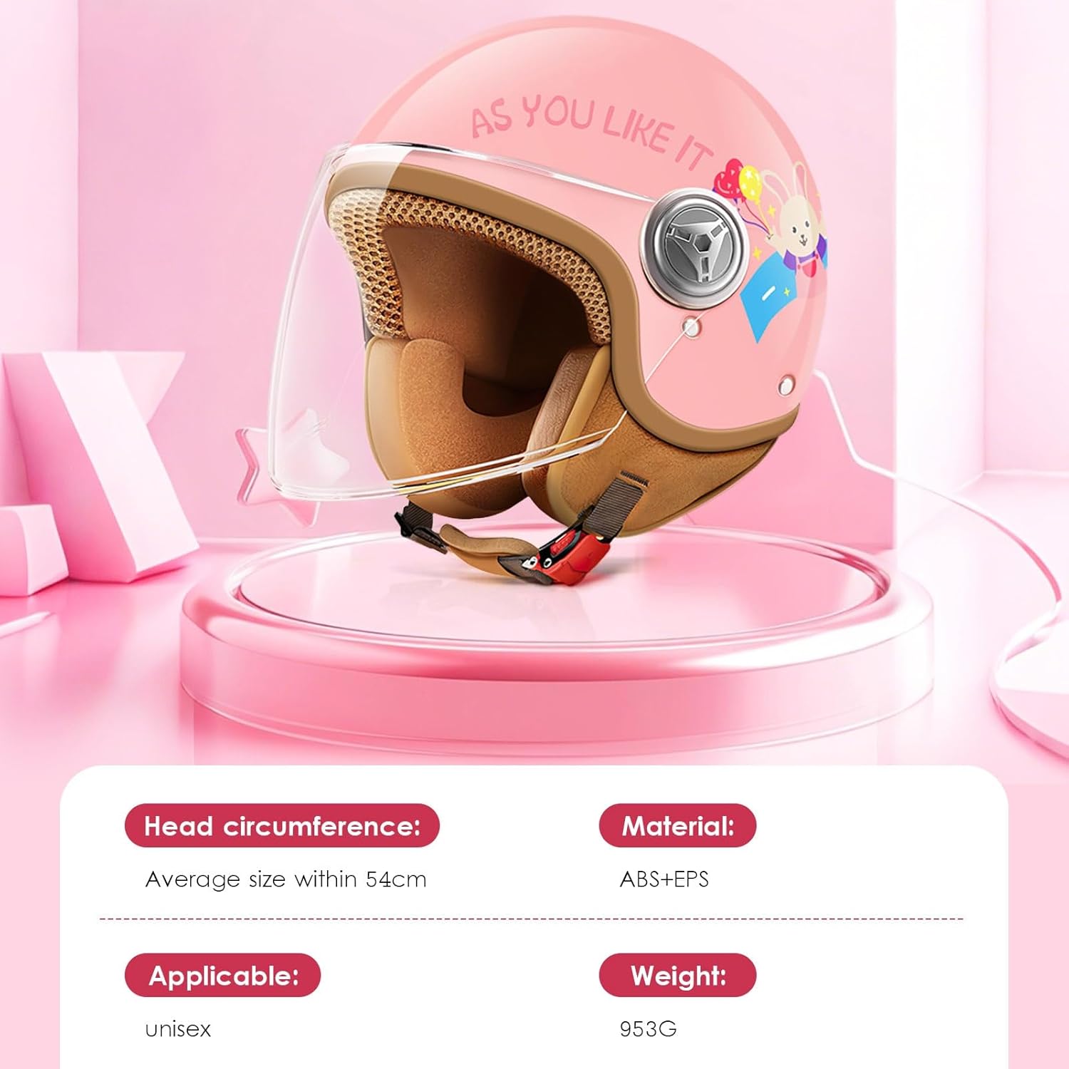 ​DOT Approved Kids 3/4 Open Face Motorcycle Helmet, Retro Vintage Lightweight Helmets, for Boys & Girls 3-15 Years Old Electric Scooter Helmet Fits Dirt Bike Moped ATV Go Kart 4 Wheeler