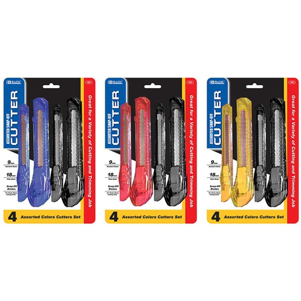 Photo 1 of BAZIC Jumbo & Mini Multipurpose Cutter (4/Pack)