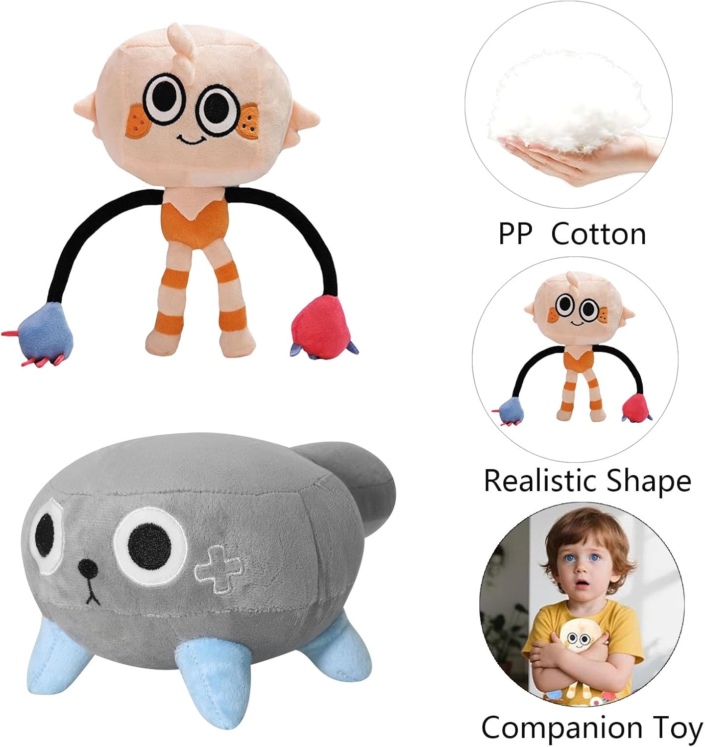 Dandy's World Plush, Soft Dandys World Plushies Toys, Dandy Pillow Home Stuffed Doll Halloween, Christmas, Birthday Choice for Game Fans Kids and Adults (Orange Goob) - Image 2