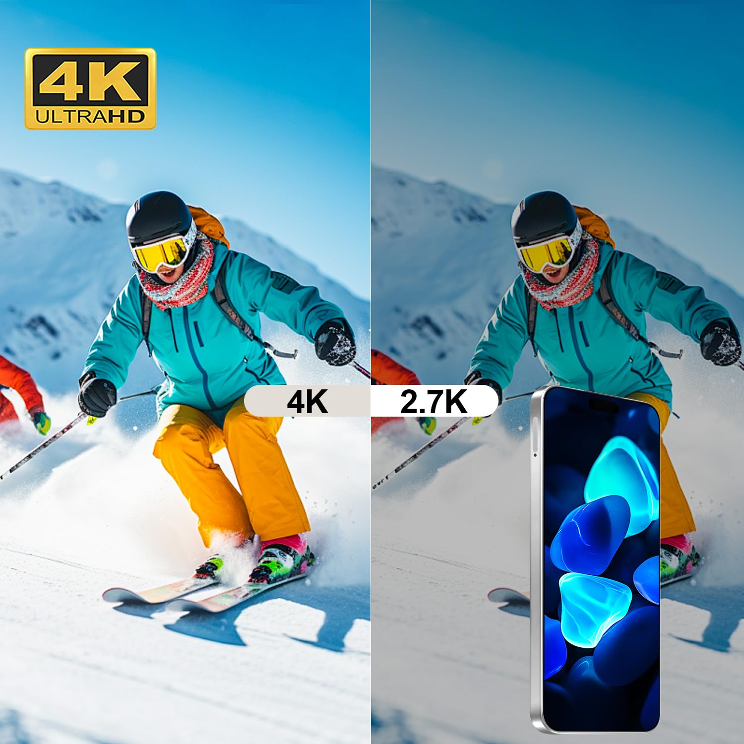 16PROMA X 5G Cell Phone,Smartphone Unlocked Cell Phone 8GB+256GB/6.99" Display/68MP+108MP Camera/7000 mAh Battery Super Endurance, Dual SIM Card/Face Unlock/GPS (Yellow)