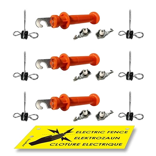 FenceMate 3 Packs Fence Gate Kit Containing Gate Anchors, Gate